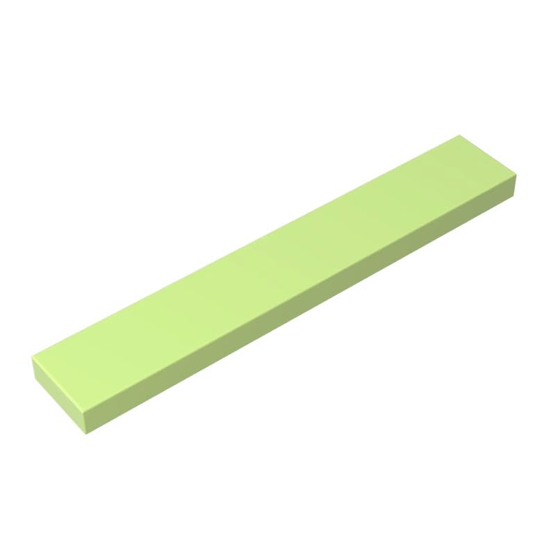 Gobricks 6636 Foundation Plate Tile 1x6 with Groove 50 Pieces GDS-564 Compatible with Lego Building Blocks Color:Yellowish Green — image 1