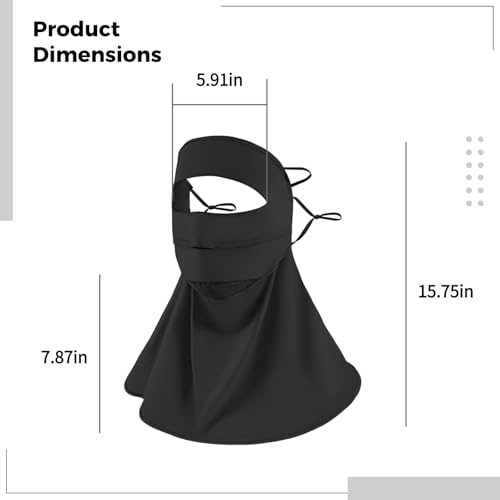 Máscara de protección solar para el sol con polaina de cuello transpirable 3