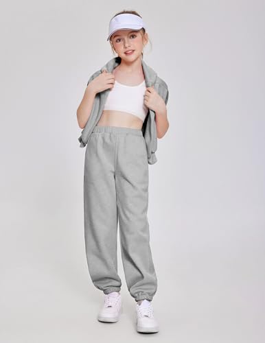 Image of Arshinet Girls 2 Piece Outfits Oversized Sweatshirt and Sweatpant Sweatsuit | Pullover Hoodie Crewneck Baggy Jogger Pants with Pockets Fall Winter Tracksuits Clothes