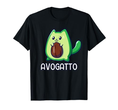 Avogato Avogatto Avocado Gatto Maglietta