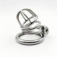 Metall Chastity Cage Männer Peniskäfig mit 3 Verschieden Großen Ringen und Unsichtbaren Schlössern Keuschheitskäfig Herren mit Großer Öffnung für Gute Belüftung Sex Spielzeug Penies Käfig (Large) – Ansicht 7