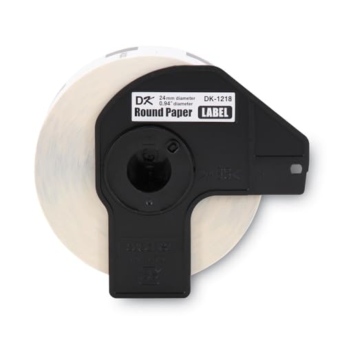 Image of DK1218 1IN Round Paper Label for QL-500 QL-550 QL-650TD