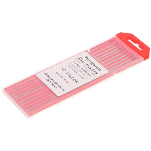 UKCOCO Varillas Soldadura Tig Wt20 2.0 MM X 175 MM, Electrodo Tungsteno para Soldar Aleaciones de Cobre, Níquel y Titanio en Proyectos Industriales