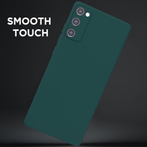 Image of Outlouders Back Cover for Samsung Galaxy S20 FE 5G | Camera Protection | Durable Soft Matte Silicone Bumper Case (Green)