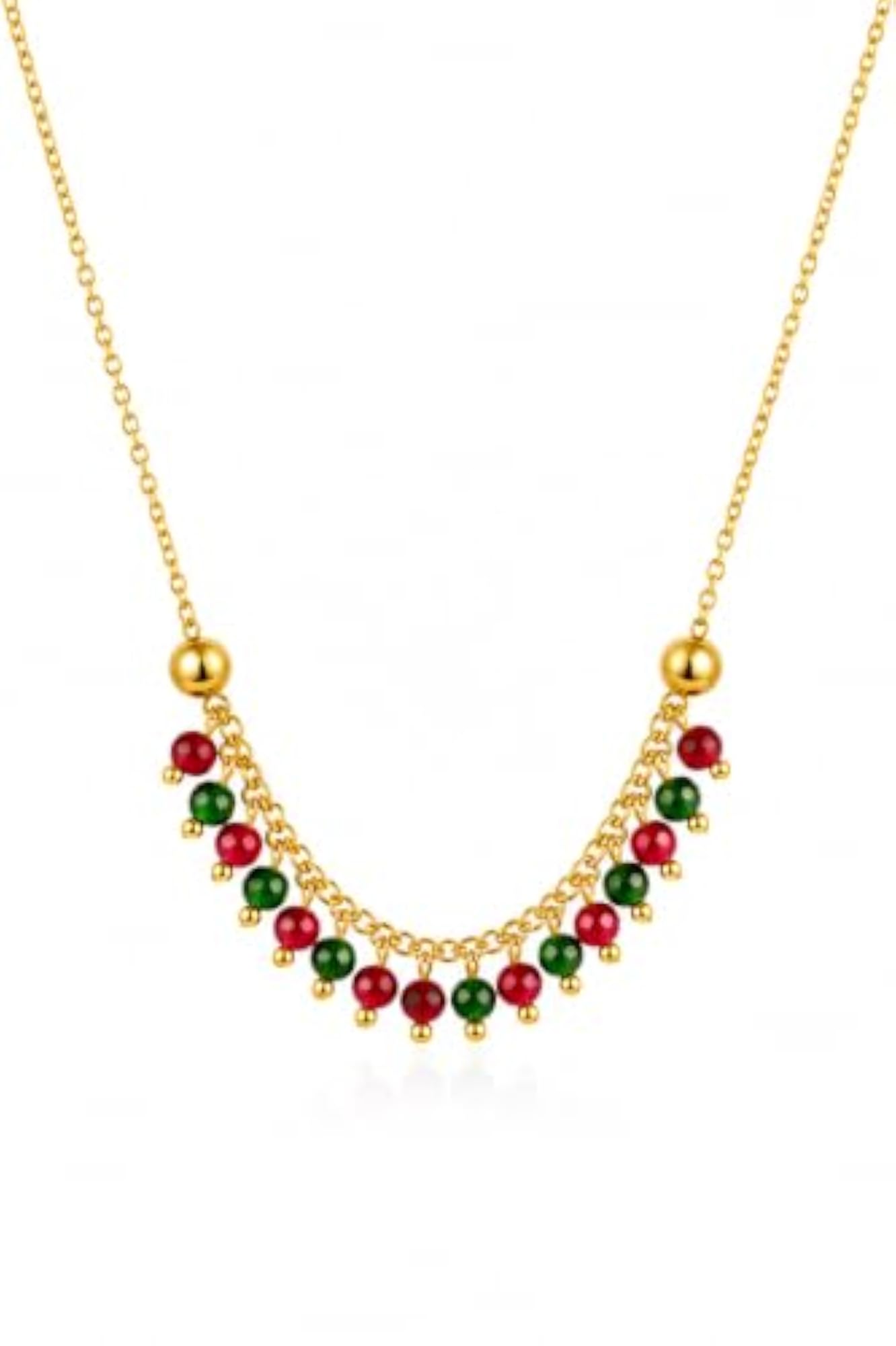 Ruby Emerald Charm Mangalsutra