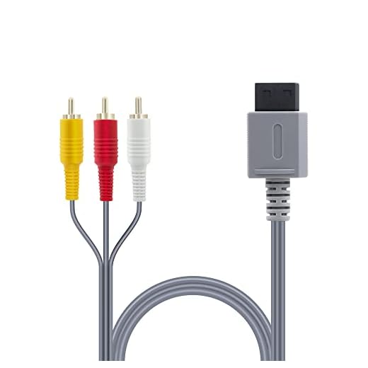 Mcbazel Sammansatt ljud video AV-kabel för Wii och Wii U-konsol