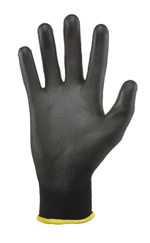 Gorilla Grip Gloves, Max Grip, All Purpose Work Gloves, Slip Resistant, Nylon Shell, Medium, 15 Pairs, Black - Image 4