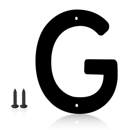 5 inch Aluminum Metal Letters Numbers for Outdoor Signs, Personalized Address Number Sign and Street Name Sign Aluminum Address Letters and Numbers for House, Door, Garden or Office (8", Letter B) (black G, 5 inch)