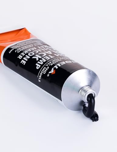 Visbella High Temperature RTV Silicone Gasket Maker, Sealed Oil Resistant Waterproof Quick Dry Liquid for Bonding Internal Combustion, Steam Turbines, Automotive Engine Parts 3.7OZ (BLACK) - Image 2