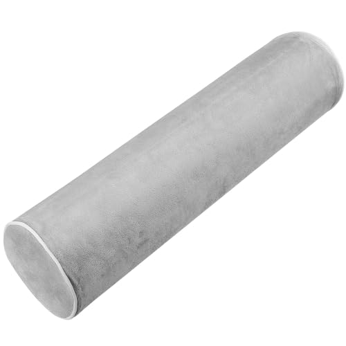 COHEALI Almohada Cervical Redonda 43x10 Cm de Algodón Viscoelástico, Cojín Lumbar Ergonómico para Dormir, Almohada Bolíster Hipoalergénica y Transpirable para Aliviar Dolor de Cuello