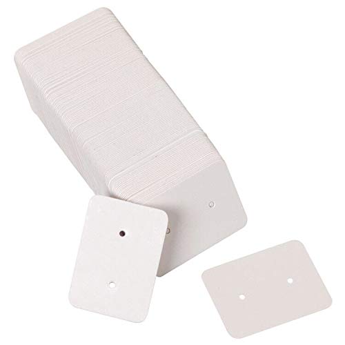 Preisvergleich Produktbild G2PLUS 200 Stück Ohrring Displaykarten 2.5CM*3.5CM (Weiß)