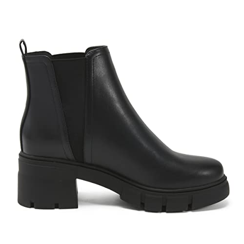 REDTOP Women's Chelsea Boots Elastic Chunky Block Heel Platform Lug Sole Ankle Booties3