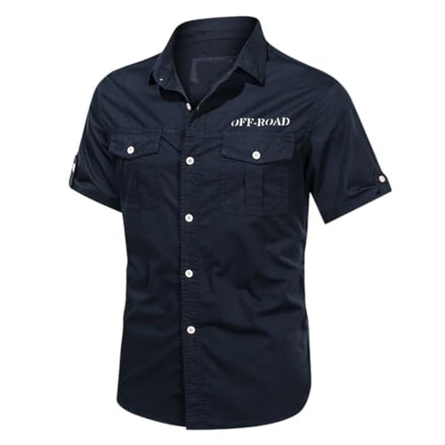 Chemise de travail légère anti-transpiration en coton à manches courtes pour artisans