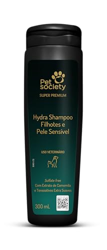 Pet Society Super Premium Shampoo Filhotes e Pele Sensível Cães e Gatos - 300 mL