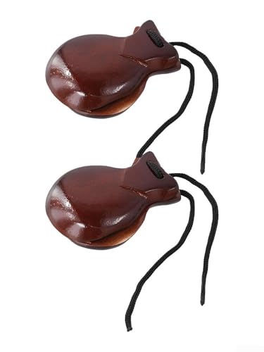 Spanish Castanets, Traditional Wood Hand Percussion Castanets For Adults, 2 Pairs Traditional Spanish Hand Percussion Instrument Spain Souvenir Gifts