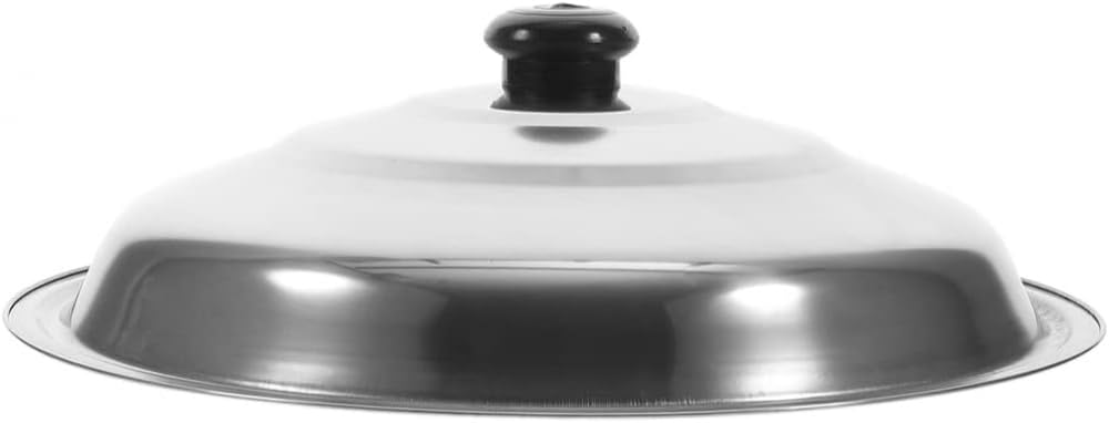 Teglia Rotonda in Acciaio Inox Coperchio per pentola Universale Coperchio per pentola Rotonda Coperchio per Wok Piatto Coperchio per Cottura a Vapore Cupola di