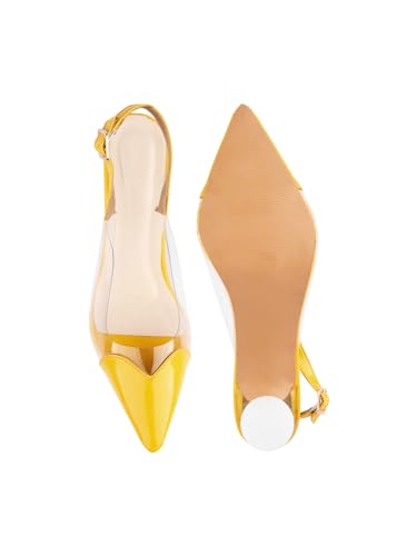 Image of TRYME Trendy Ravishing Transparent Close Toe Pointed Mules Style stilettos Heel Sandals For Women & Girls