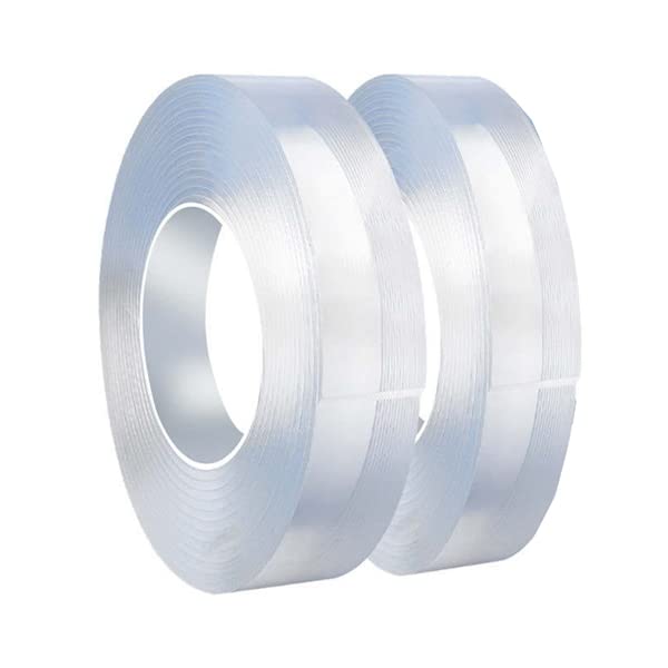 OOVA Double Sided Tape Heavy Duty, Removable Gorilla Mounting for Walls (1pc/Total 9.85Ft) Picture Hanging Strips, Multipurpose Mavalus, Adhesive Nano,Poster Carpet Paste Items, Transparent