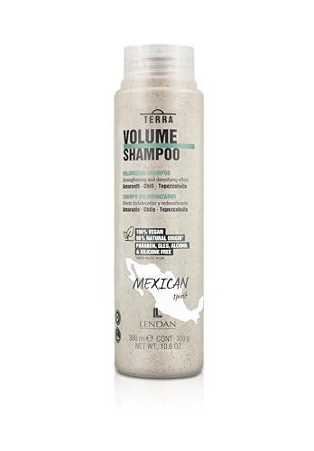 LENDAN - Champú Volumen Cabello Fino - Terra Volume Shampoo - 300 ml - Maximiza el Volumen del Pelo sin Apelmazar - Melena Suave - Limpieza Profunda y Equilibrante - Fortalece y Redensifica - Vegano
