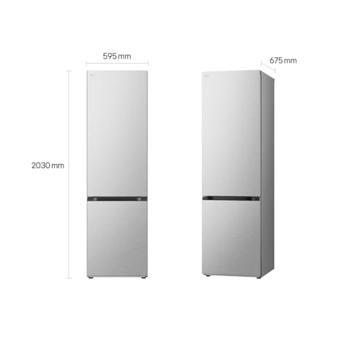 LG GBV7280BMB, Klasse B, 387 L, Kühl-/ Gefrierkombination, Smart Inverter Compressor, Total No Frost, LINEAR Cooling, Variables Ablagefach, 59,5 x 203,0 x 67,5
