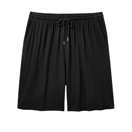 American Trends Mens Pajamas Set Sleepwear Short Sleeve Pajama Set V Neck Pjs for Men with Pocket Black L4