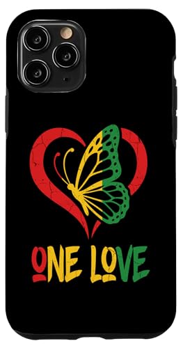 One Love ���X�^ �o�^�t���C �n�[�g ���Q�G ���[�c �W���}�C�J ���B���e�[�W �X�}�z�P�[�X iPhone 11 Pro �p