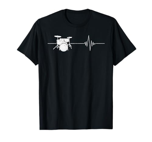 Drummer Percussion Drums Battement De Coeur Batteur Batterie T-Shirt