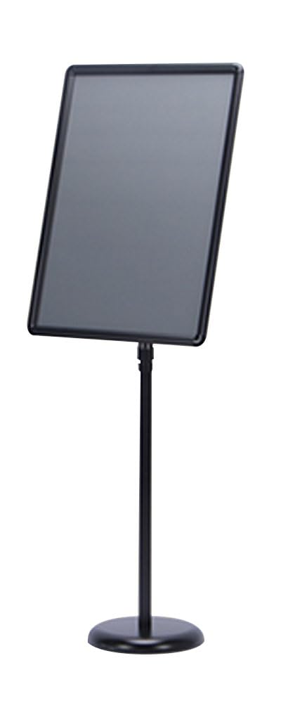 Support d'affiche sur pied noir de 44,5 cm avec sa base ronde robuste