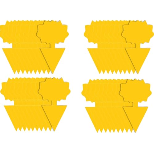 100 Piezas Trampas para Insectos, Atrapamoscas Adhesivos, Trampa de Moscas Enchufables Amarillas, para Moscas, Polillas, Proteger de Huertos y Plantas Ornamentales (Sunflower Shape)