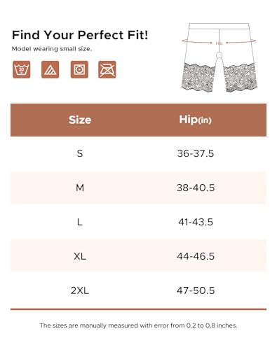 Image of INNERSY Women's Anti Chafing Lace Shorts for Under Dresses 1&2 Pack