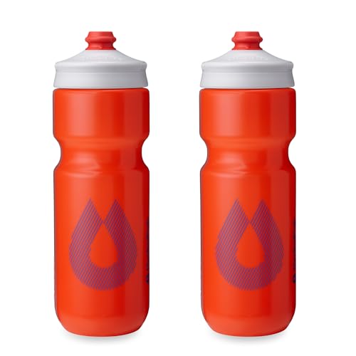 Image of HydraPak Breakaway Surge Lightweight Bike Water Bottle 2-Pack (20oz, 25oz, 30oz) - High Flow, Cycling & Sports Squeeze Bottle