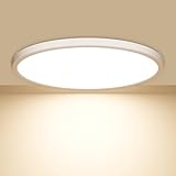 OUILA Ø22CM Plafonnier Led, 18W Moderne Lumiere Plafond Etanche 4000K Rond Plafonnier Luminaire 1600LM Plafonier Salle de Bains, Salon, Chambre, Cuisine, Balcon, Couloir