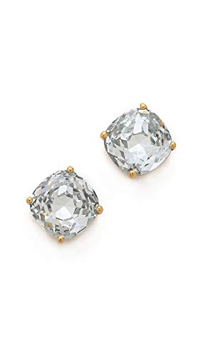 Kate Spade New York Small Square Studs, Clear