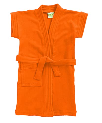Image of BUMZEE Orange Terry Cotton Boys Barhrobe Age - 1-2 Years