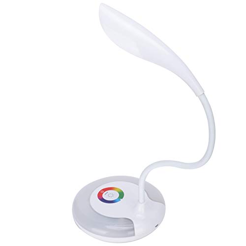 HERCHR Lampe de bureau LED, livre du livre en col de cygne flexible, lampe pour dortoir, table de...