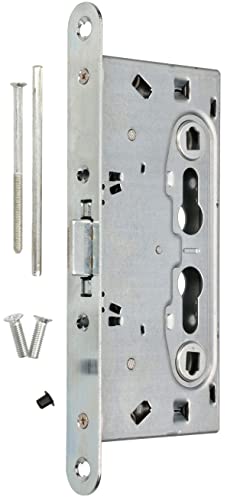 KOTARBAU - Cerradura para puertas cortafuegos (72/65 mm, con cerradura antipánico y puertas cortafuegos, color plateado