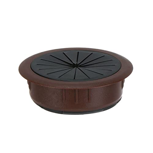 Chrome Flange,Wall Split Flange,Desk Wire Hole Cover Computer Grommet Table Cable Socket Plug Wire Neat Storage Organizer (Color : G)(Color:Brown)