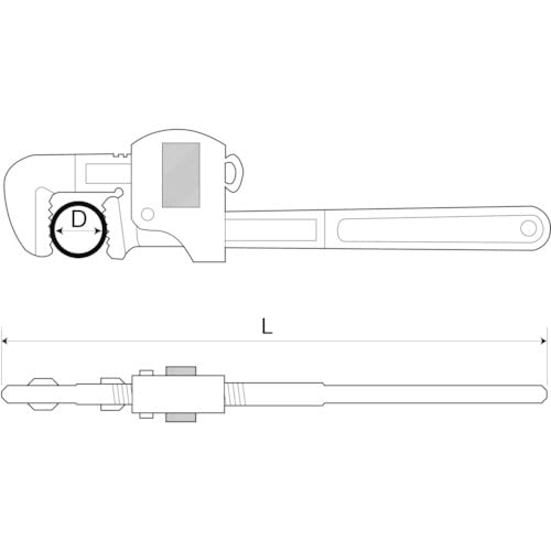 Bahco NS200-250 Pipe Wrench 250mm, Gold - Image 2