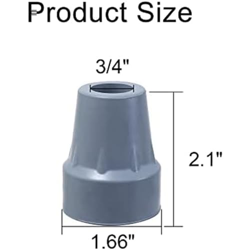 Embouts de canne de remplacement : capuchons de pied de béquille en caoutchouc 3/4" (18 pcs)