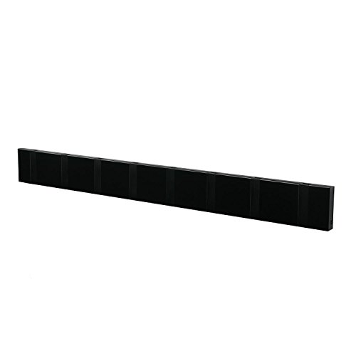 Preisvergleich Produktbild Knax Garderobe Waagerecht Schwarz 8 Haken, Schwarz