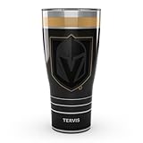 Tervis Traveler NHL Vegas Golden Knights - Night Game Triple Walled Insulated Tumbler Travel Cup Keeps Drinks Cold & Hot, 30oz, Stainless Steel
