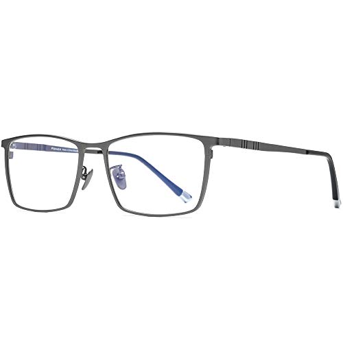 Image of FONEX Titanium Glasses Frame for Men,Square Eyewear Full Optical Eyeglasses F85641