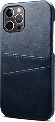 Funda protectora tipo tarjeta para iPhone 14 Plus funda de piel sintética contra golpes azul