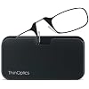 نظارات القراءة ThinOPTICS Stick Anywhere, Go Everywhere بالإضافة إلى حافظة كلاسيكية عالمية، إطار أسود، حافظة سوداء، قوة 2.50