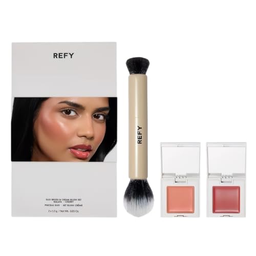Refy Limited Edition Duo Brush & Cream Blush Set - Malaya · Cherry