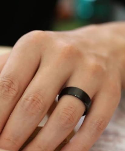 خواتم عصرية للجنسيين بلون اسود من كربيد التنجستين، خاتم زفاف بحواف مشطوفة بلمسة نهائية مريحة (19)، معدن، الرجال