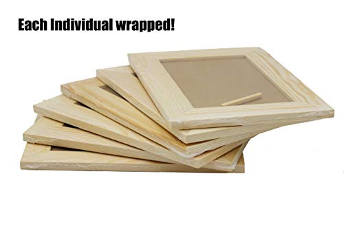 Creative Hobbies Pack of 6 - Unfinished Solid Pine Wood Picture Frames for Arts & Crafts, DIY Painting Project - Stand or Hang on the Wall - (8x6 Frame Size Holds 6x4 Pictures) for Adults and Kids by Creative Hobbies - Used condition - Image 6
