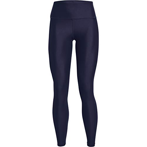 Under Armour Women's Heatgear Armour High No-Slip Waistband Pocketed Leggings , Midnight Navy (410)/White , X-Large #TOP4