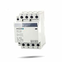 60A 4 Pole, Normally Closed NC Lighting Contactor, 40Amp 40A, 50A DIN IEC, Coil 120VAC