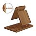 LITIVY Wooden Triangle Bookmark, Small Bookshelf with Drink Holder, Wood Book Reading Rest with Slotted, Book Corner Display Triangle Book Holder (Brown)